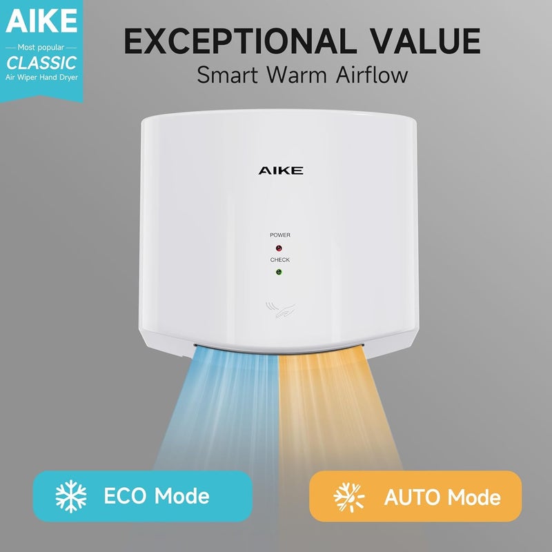 AIKE مجفف يدوي مدمج هوائي 110 فولت 1400 واط أبيض (مع قابس 2 دبوس) نموذج AK2630S - Image 4